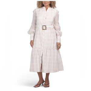 Aqua Blu Serpentine Belle Belted Dress, size medium, NWT